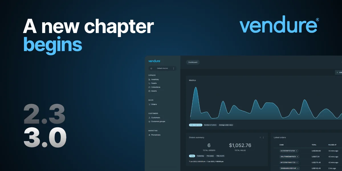 Announcing Vendure v2.3 & v3.0