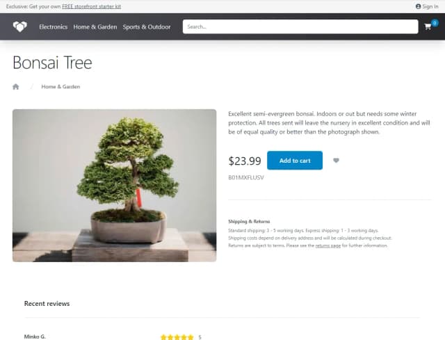 Angular Storefront