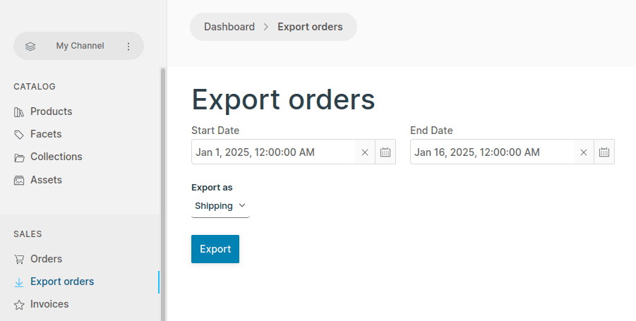 Order Export
