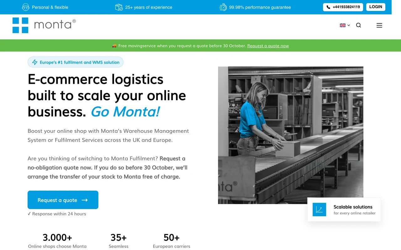 Monta homepage