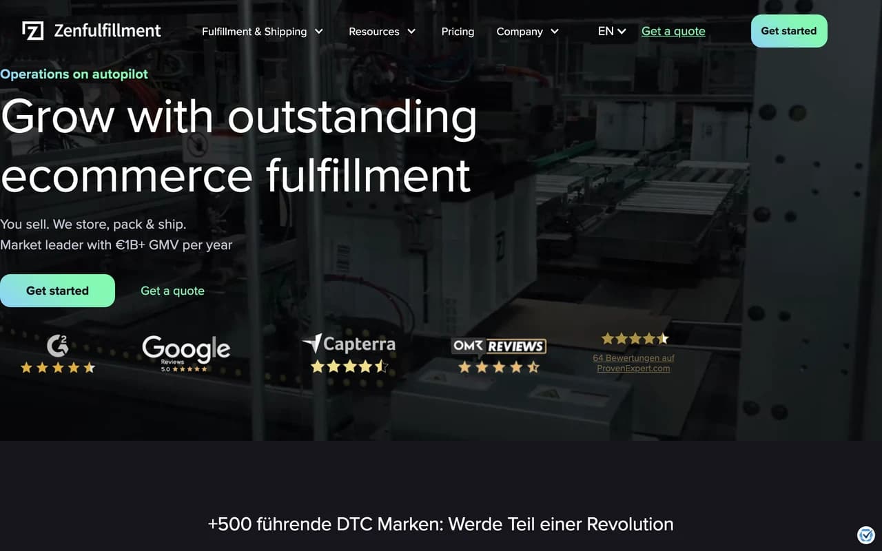 Zenfulfillment homepage